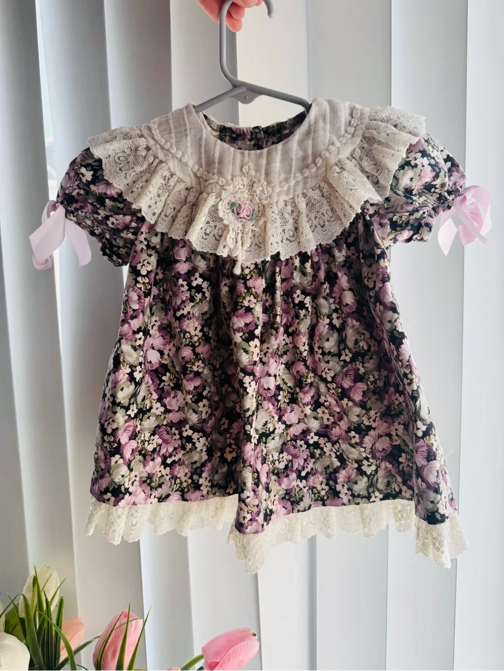 Bonnie Baby vintage Floral Lace Dress 1980- 1990’s